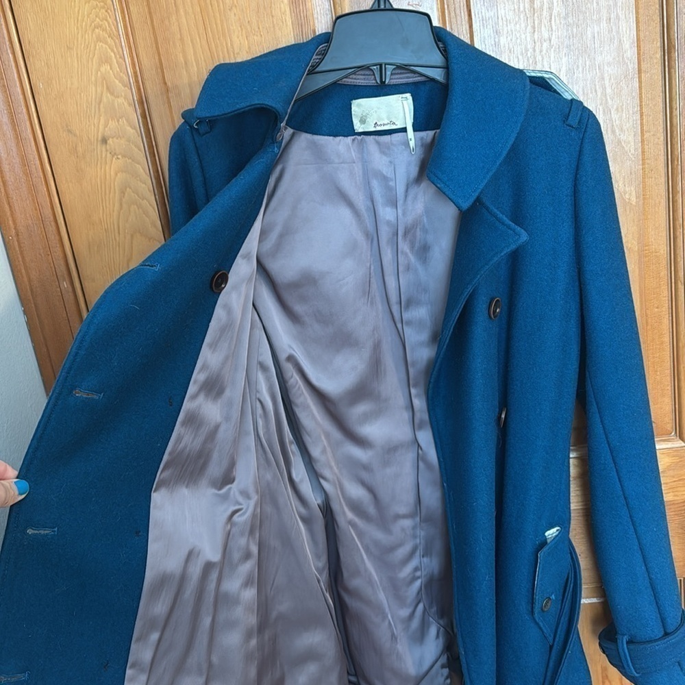 Blue wool coat from Anthropologie - Picture 11 of 12